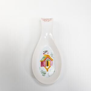 Ceramic Spoon Rest Birdhouse Bee Jay Import